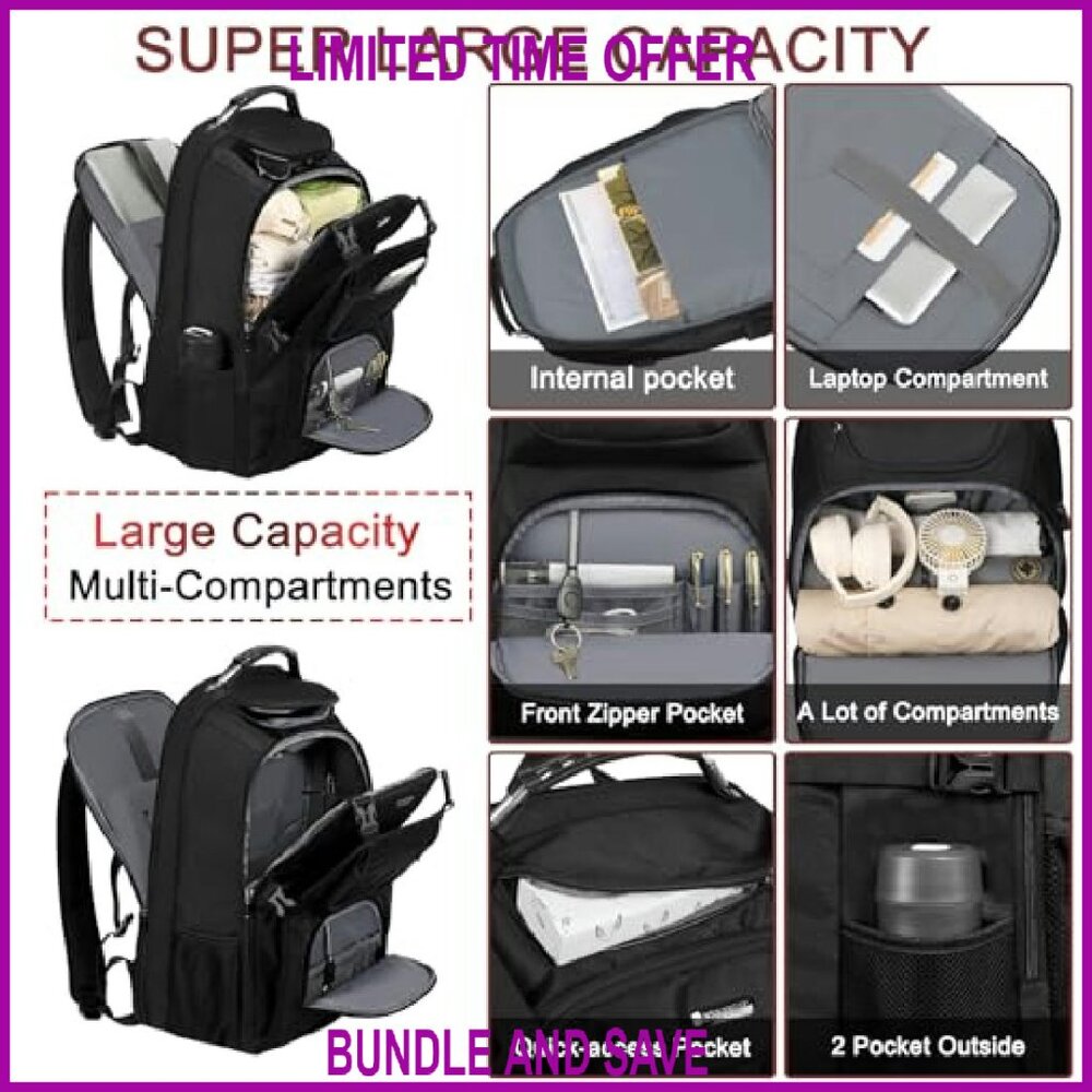 Extra Large Tsa Laptop Backpack Usb Charging Port… - image 4